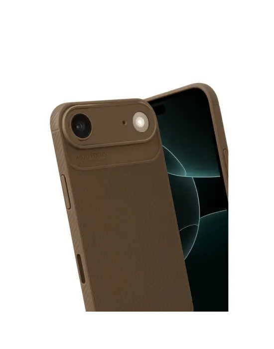 Apple İphone 17 Air Auto Focus Karbon Kapak - Kahverengi