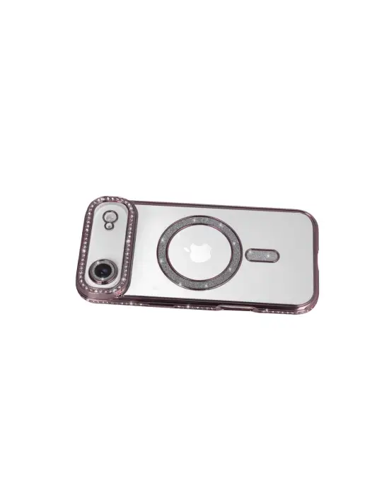 Apple İphone 17 Air Joke Simli Magneticsafe Kılıf - Pembe