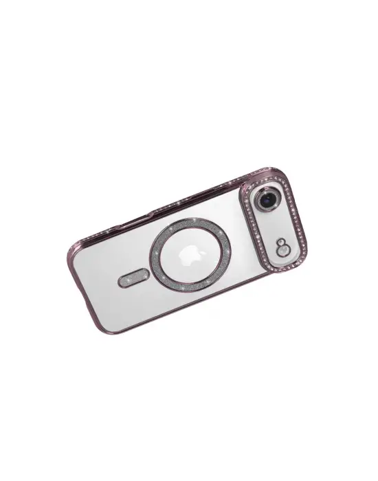 Apple İphone 17 Air Joke Simli Magneticsafe Kılıf - Pembe