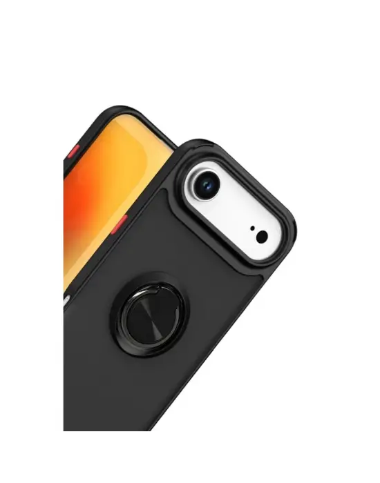 Apple İphone 17 Air Montreal Yüzüklü Silikon Kapak - Siyah
