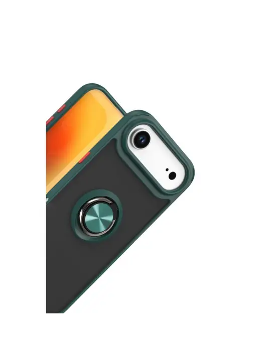 Apple İphone 17 Air Montreal Yüzüklü Silikon Kapak - Yeşil