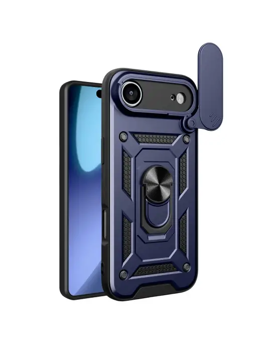 Apple İphone 17 Air Pars Lens Yüzüklü Silikon - Lacivert