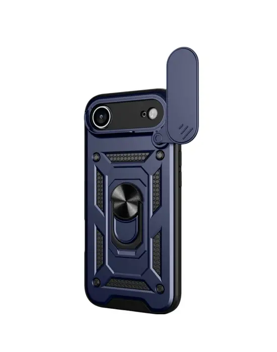 Apple İphone 17 Air Pars Lens Yüzüklü Silikon - Lacivert