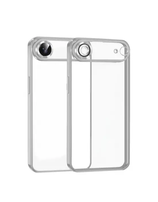 Apple İphone 17 Air Razer Lensli Silikon - Gümüş