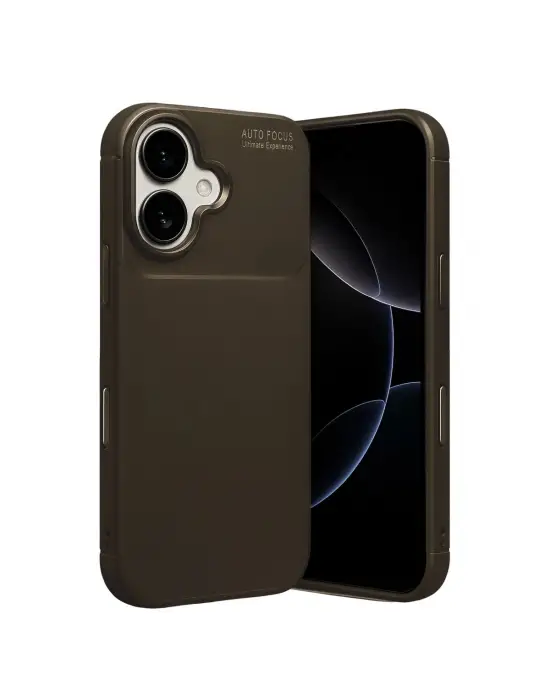 Apple İphone 17 Auto Focus Karbon Kapak - Kahverengi