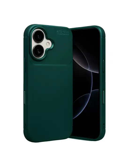 Apple İphone 17 Auto Focus Karbon Kapak - Koyu Yeşil