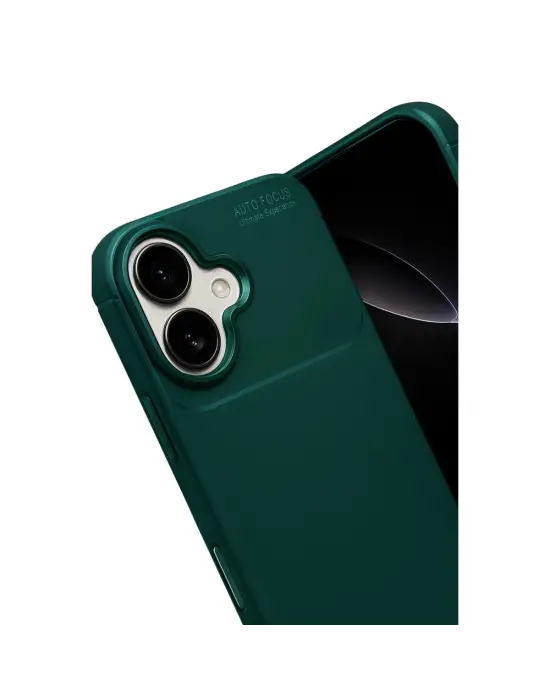 Apple İphone 17 Auto Focus Karbon Kapak - Koyu Yeşil