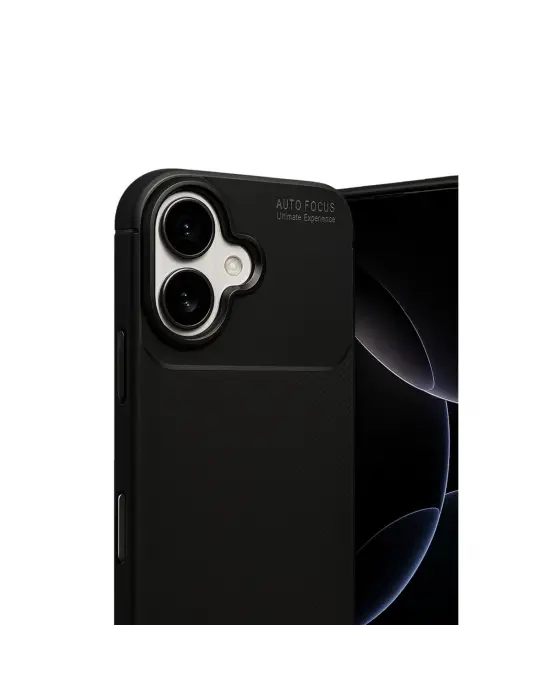 Apple İphone 17 Auto Focus Karbon Kapak - Siyah