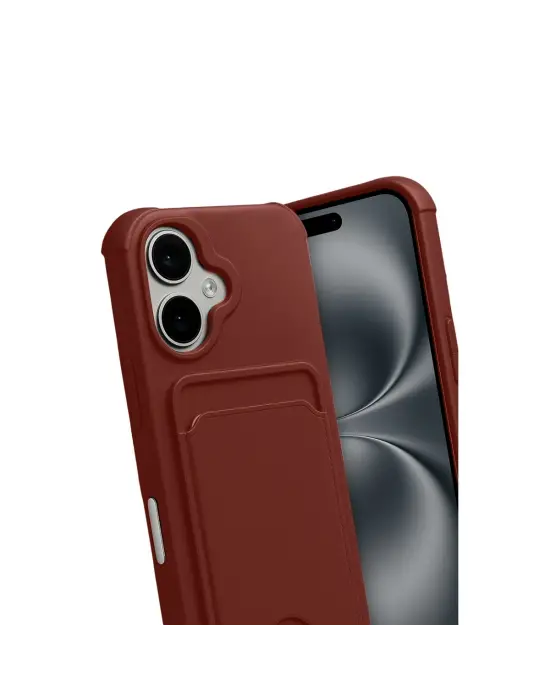 Apple İphone 17 Kelvin Kartvizitli Silikon - Bordo
