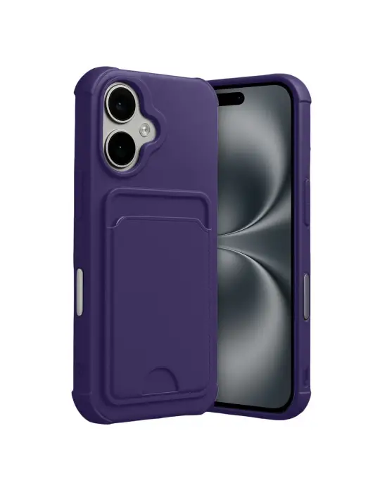 Apple İphone 17 Kelvin Kartvizitli Silikon - Derin Mor