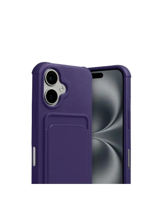 Apple İphone 17 Kelvin Kartvizitli Silikon - Derin Mor