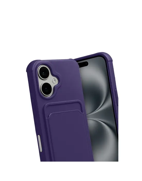 Apple İphone 17 Kelvin Kartvizitli Silikon - Derin Mor