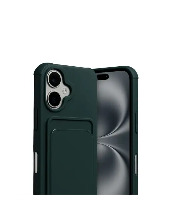 Apple İphone 17 Kelvin Kartvizitli Silikon - Koyu Yeşil