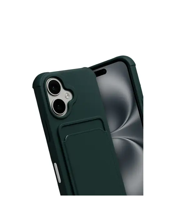 Apple İphone 17 Kelvin Kartvizitli Silikon - Koyu Yeşil