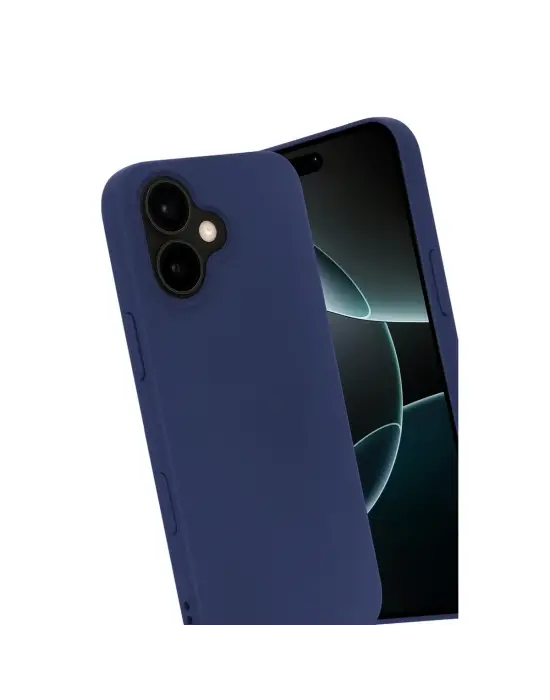 Apple İphone 17 Nano İçi Kadife Silikon - Lacivert