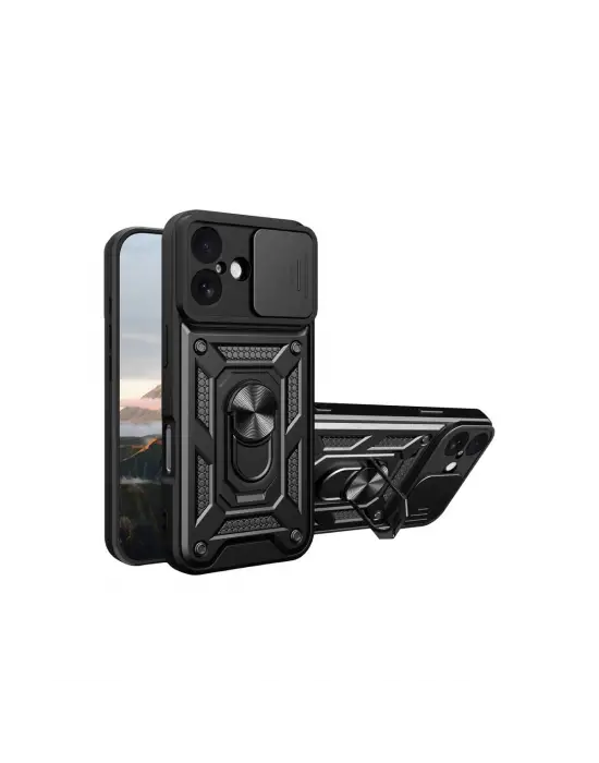 Apple İphone 17 Pars Lens Yüzüklü Silikon - Siyah