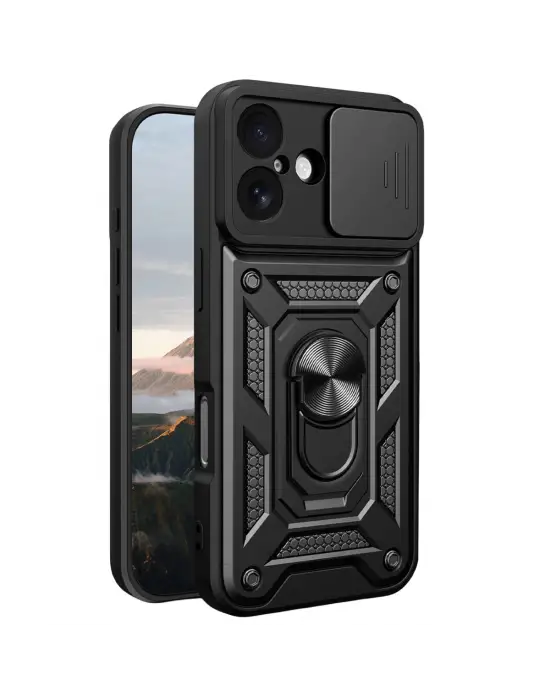 Apple İphone 17 Pars Lens Yüzüklü Silikon - Siyah