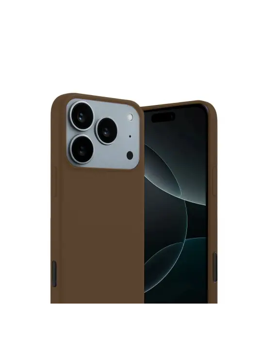 Apple İphone 17 Pro First Silikon - Kahverengi