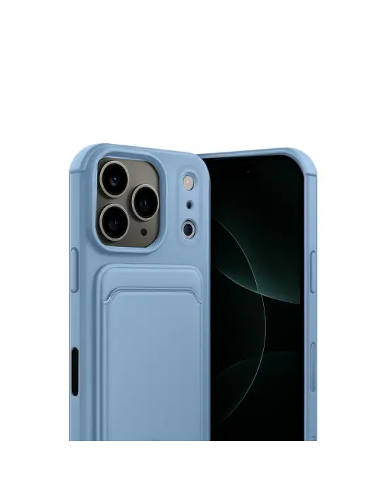 Apple İphone 17 Pro Kelvin Kartvizitli Silikon - Mavi