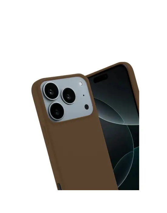 Apple İphone 17 Pro Max First Silikon - Kahverengi