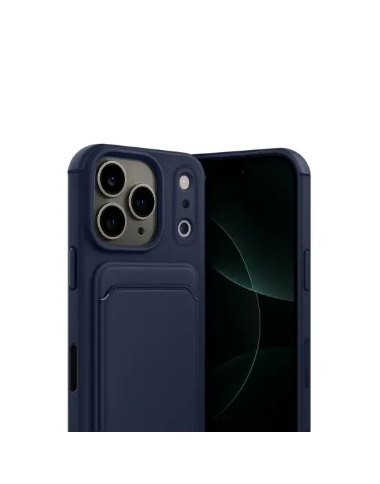 Apple İphone 17 Pro Max Kelvin Kartvizitli Silikon - Lacivert