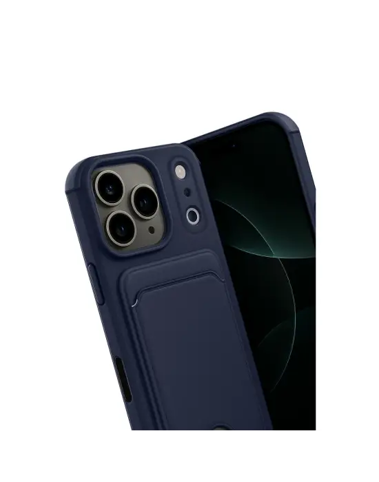 Apple İphone 17 Pro Max Kelvin Kartvizitli Silikon - Lacivert