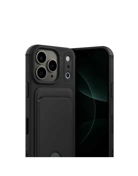 Apple İphone 17 Pro Max Kelvin Kartvizitli Silikon - Siyah