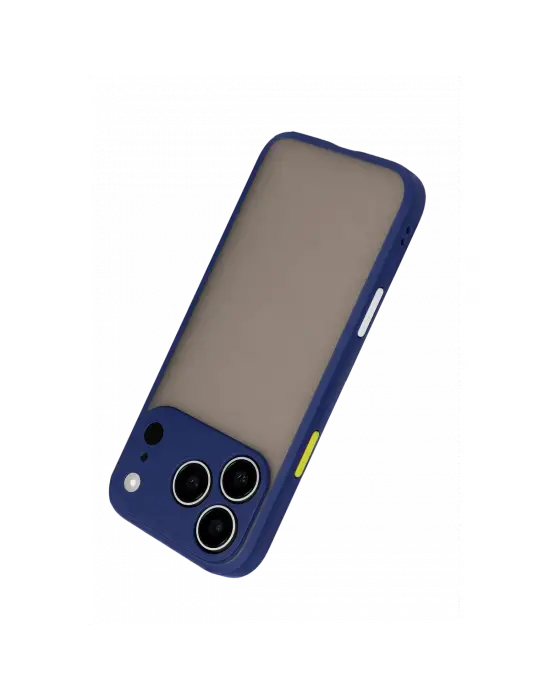 Apple İphone 17 Pro Max Kılıf Montreal Silikon Kapak - Lacivert