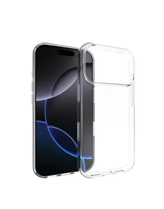 Apple İphone 17 Pro Max Lüx Şeffaf Silikon - Şeffaf