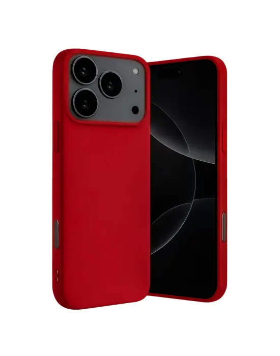 Apple İphone 17 Pro Max Nano İçi Kadife Silikon - Kırmızı