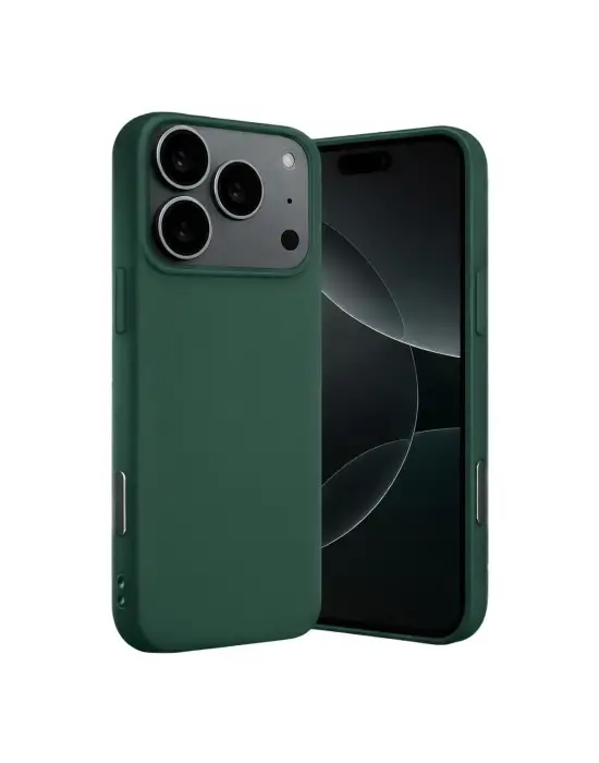 Apple İphone 17 Pro Max Nano İçi Kadife Silikon - Koyu Yeşil