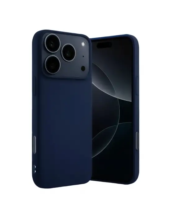 Apple İphone 17 Pro Max Nano İçi Kadife Silikon - Lacivert