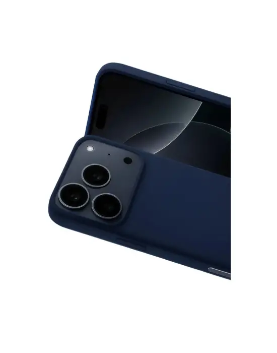 Apple İphone 17 Pro Max Nano İçi Kadife Silikon - Lacivert