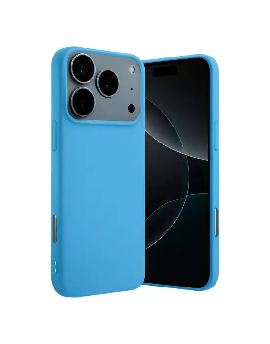 Apple İphone 17 Pro Max Nano İçi Kadife Silikon - Mavi