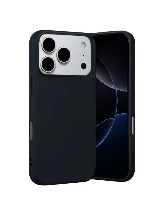 Apple İphone 17 Pro Max Nano İçi Kadife Silikon - Siyah