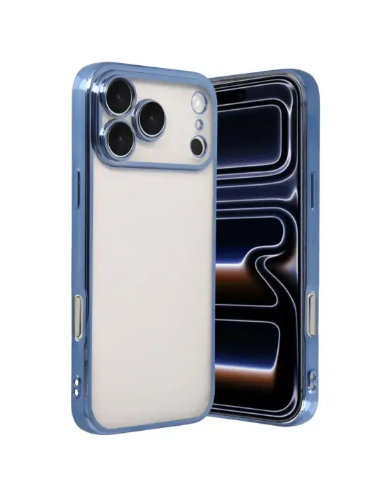 Apple İphone 17 Pro Max Razer Lensli Silikon - Açık Mavi