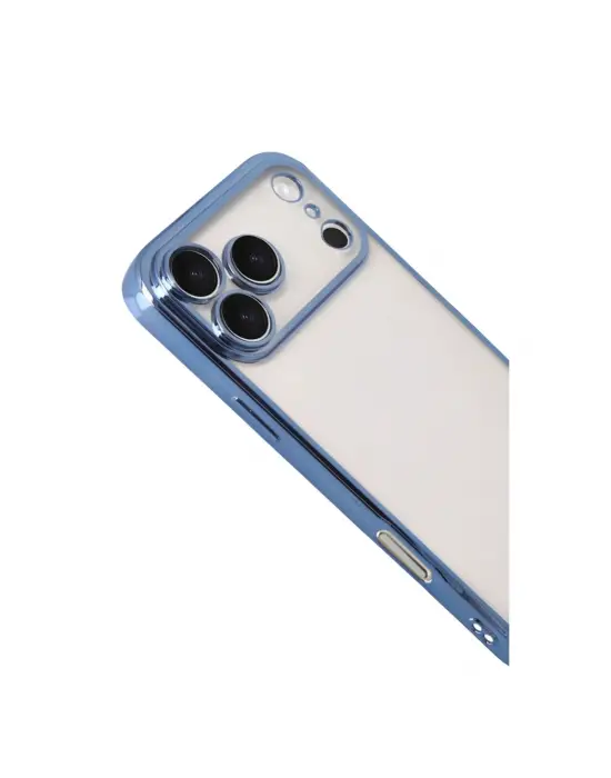 Apple İphone 17 Pro Max Razer Lensli Silikon - Açık Mavi