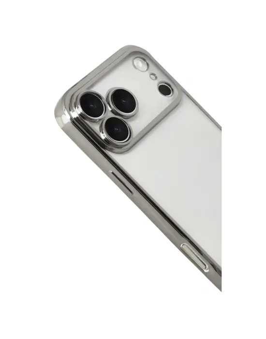 Apple İphone 17 Pro Max Razer Lensli Silikon - Gümüş