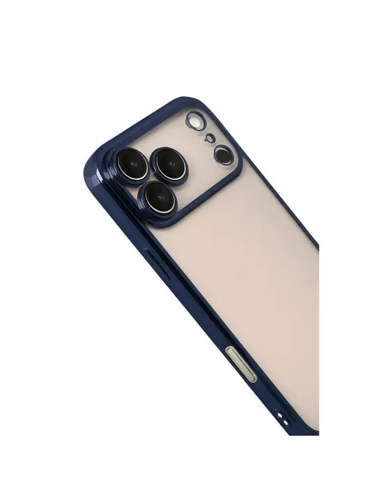 Apple İphone 17 Pro Max Razer Lensli Silikon - Lacivert
