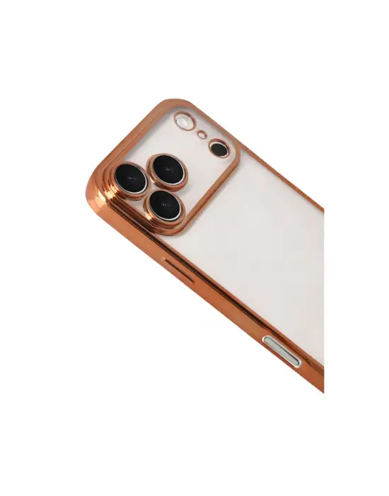 Apple İphone 17 Pro Max Razer Lensli Silikon - Turuncu