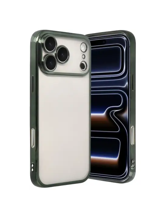Apple İphone 17 Pro Max Razer Lensli Silikon - Yeşil