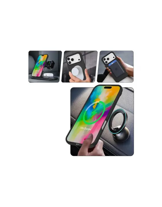 Apple İphone 17 Pro Max Regal Magsafe Standlı Kapak - Açık Pembe