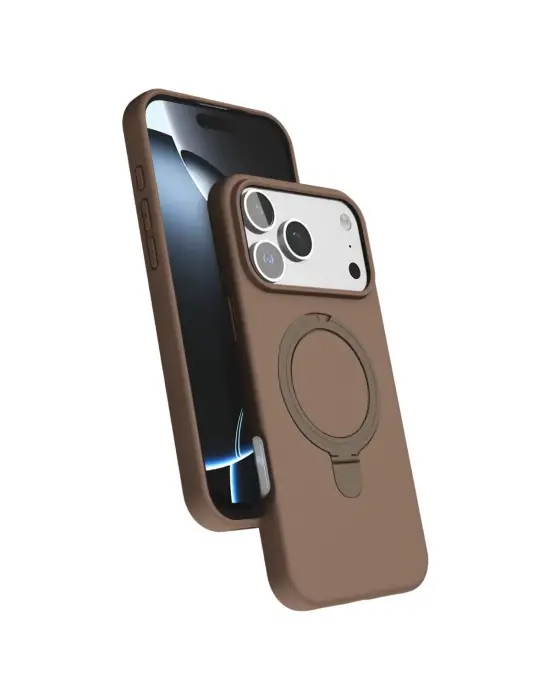 Apple İphone 17 Pro Max Regal Magsafe Standlı Kapak - Çöl Titanyum