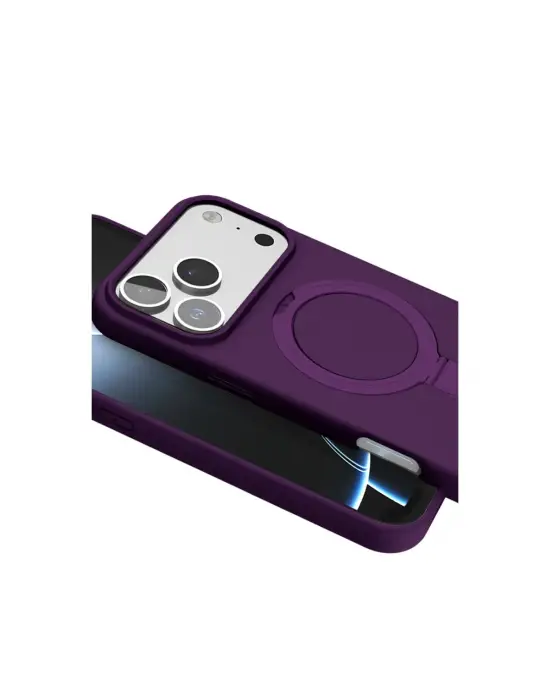 Apple İphone 17 Pro Max Regal Magsafe Standlı Kapak - Derin Mor