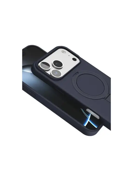 Apple İphone 17 Pro Max Regal Magsafe Standlı Kapak - Lacivert