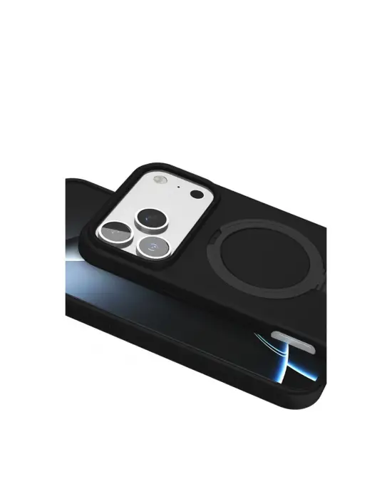 Apple İphone 17 Pro Max Regal Magsafe Standlı Kapak - Siyah