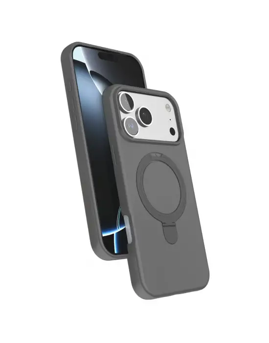Apple İphone 17 Pro Max Regal Magsafe Standlı Kapak - Titan Gri