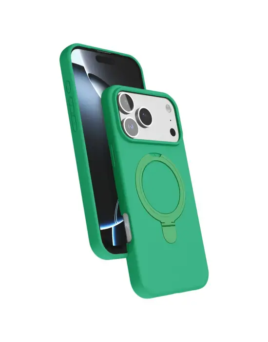 Apple İphone 17 Pro Max Regal Magsafe Standlı Kapak - Yeşil