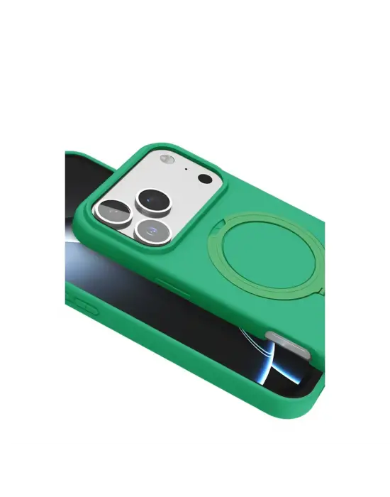 Apple İphone 17 Pro Max Regal Magsafe Standlı Kapak - Yeşil