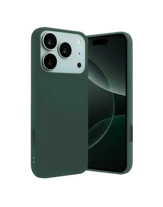 Apple İphone 17 Pro Nano İçi Kadife Silikon - Koyu Yeşil